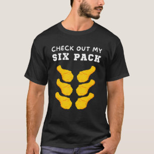 Stekt Kyckling Kolla Min Sexpackning Humor Gym Mus T Shirt