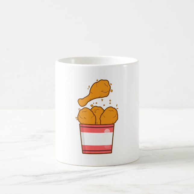Stekt Kyckling Med Hink Kaffemugg (Center)