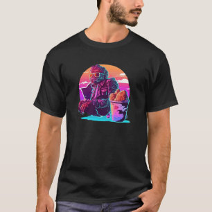 Stekt Kyckling Synthwave 80s Retrowave Estetik T Shirt