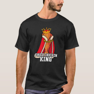 Stekt kycklingkung skräp snabbmat stekt mat t shirt