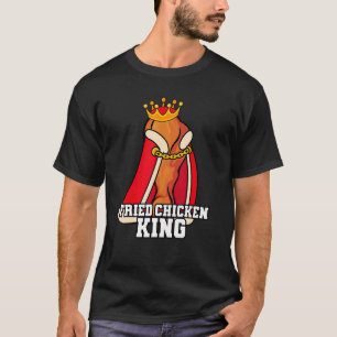 Stekt kycklingkung skräp snabbmat stekt mat t shirt