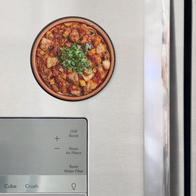 Stekt lamm med karamelliserad lök och grönsaker magnet (In Situ (Fridge))