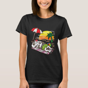 Stekt Nötkött Ko Solning På Stranden Roligt Bbq Kö T Shirt