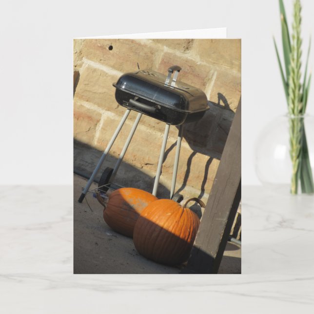 "Stekt pumpor" Thanksgiving-kort Kort (Framsida)
