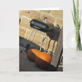 "Stekt pumpor" Thanksgiving-kort Kort
