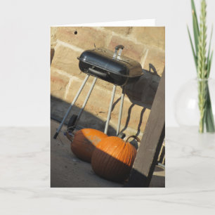 "Stekt pumpor" Thanksgiving-kort Kort