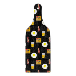 Stekta ägg, bacon, våfflor och apelsinjuice