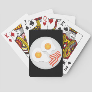 Stekta ägg och bacon frukost casinokort