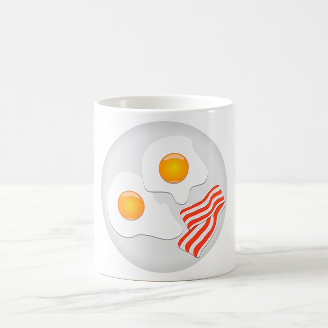Stekta ägg och bacon frukost kaffemugg (Skapare uppladdad)
