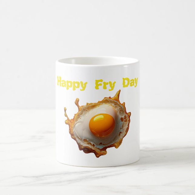 Stekta ägg solig sida Upp Glad stekdag Kaffemugg (Center)