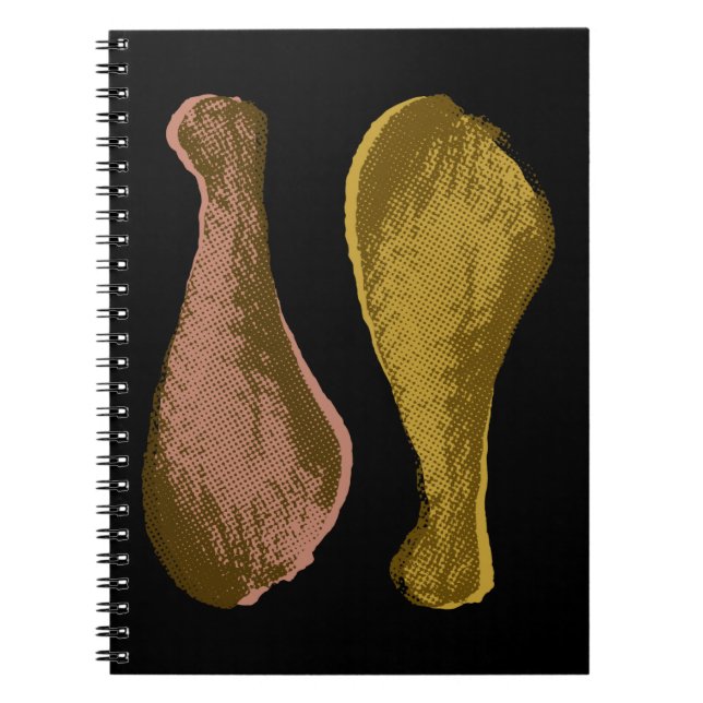 Stekta kycklinglår anteckningsbok med spiral (Framsidan)