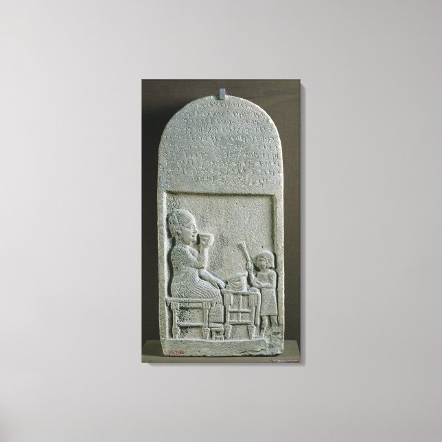 Stela av Si'gabbor, präst av måne guden Canvastryck (Framsida)