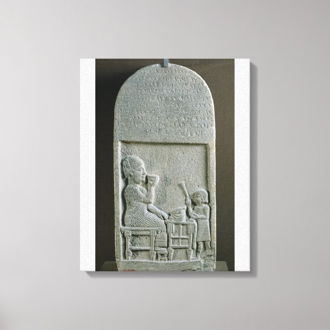 Stela av Si'gabbor, präst av måne guden Canvastryck (Framsida)