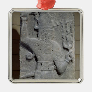 Stela av Teshub, syriansk stormgud Julgransprydnad Metall