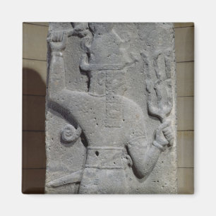 Stela av Teshub, syriansk stormgud Magnet