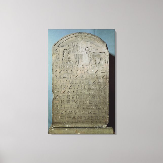 Stela hedrar minnet av begravningen av Apis Canvastryck (Framsida)