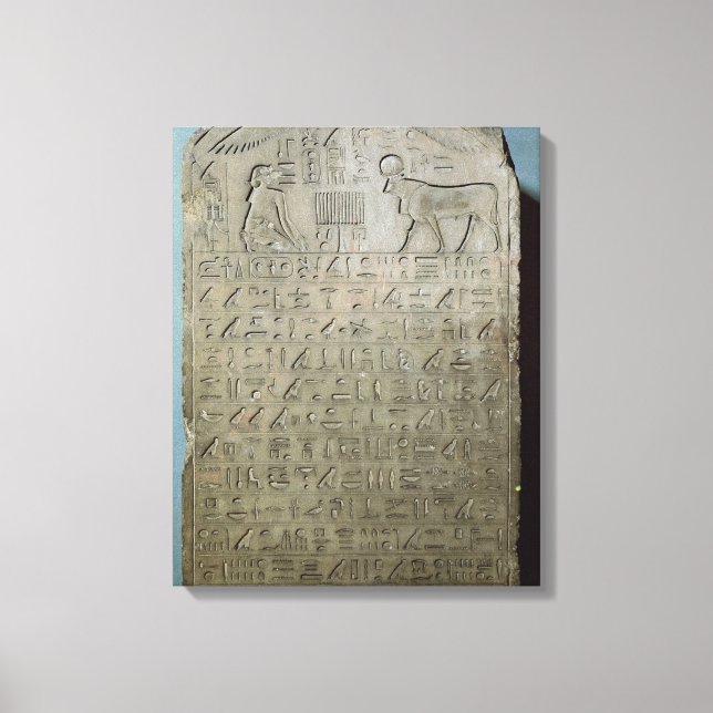 Stela hedrar minnet av begravningen av Apis Canvastryck (Framsida)