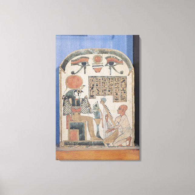 Stela of the harpist Djedkhonsuiuefankh Canvastryck (Framsida)