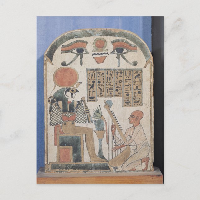 Stela of the harpist Djedkhonsuiuefankh Vykort (Framsida)