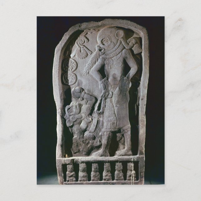 Stela skildrar en spelare från boll från Guatemala Vykort (Framsida)