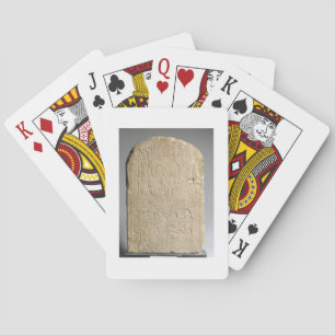 Stela som visar Ramesses II erbjudande rökelse Spel Kort