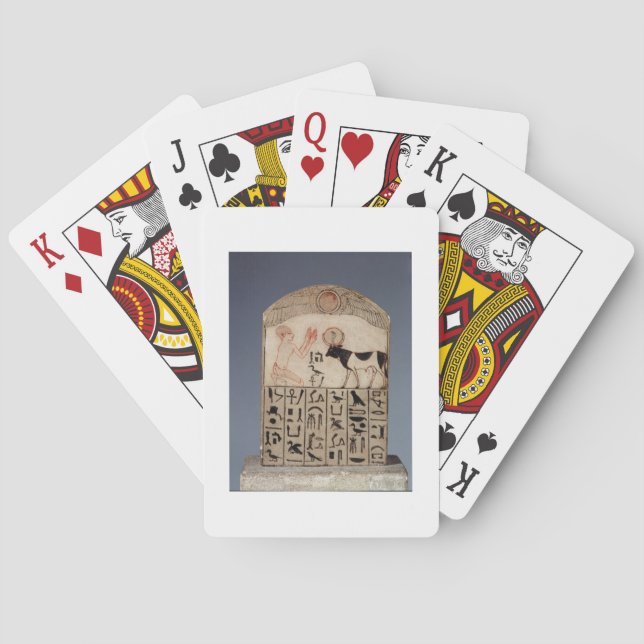 Stela till Apistjuren (målad limestone) Kortlek (Baksidan)