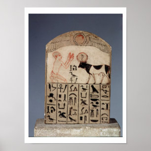 Stela till Apistjuren (målad limestone) Poster