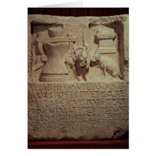 Stele av mjölnaren Marcus Careius Asisa Hälsningskort