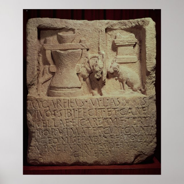 Stele från fabriken Marcus Careius Asisa Poster (Framsidan)