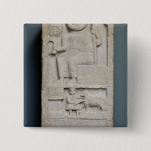 Stele som är hängiven till Saturn, från El-Ayaida Knapp (Framsida)