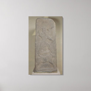 Stele som visar storm-guden Adad Canvastryck