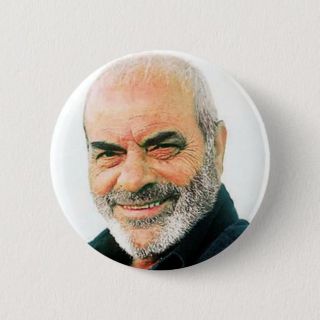 STELIOS KAZANTZIDIS PIN BACK BADGE KNAPP (Framsida)