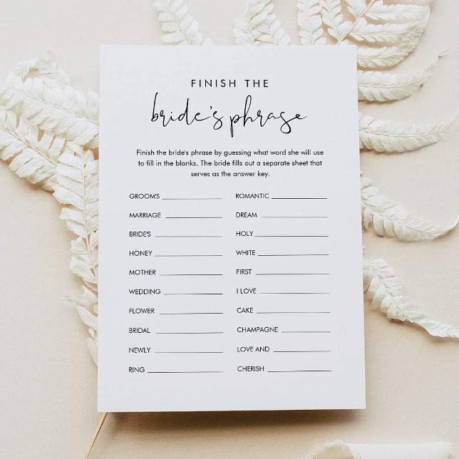 STELLA Avslutar Möhippans spel för fraser Inbjudningar (Skapare uppladdad)