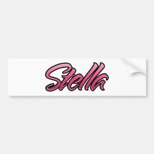 Stella bleknande rosa Aufkleber Klistermärke