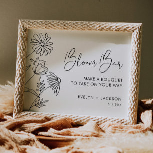 STELLA Bloom Pub, Flower Pub, DIY Bouquet Sign Poster