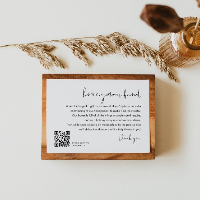 STELLA Bröllop Honeymoon Fund QR-kod Tilläggskort (Skapare uppladdad)