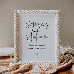 STELLA Bröllop S'mores Station Sign Poster