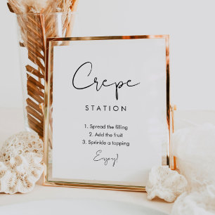 STELLA Crepe Station, Crepe Pub Sign Poster