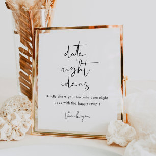 STELLA Date Night Ideas Sign Möhippa Poster
