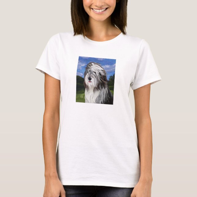 Stella den engelska fårehunden tee shirt (Framsida)