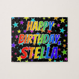 ’STELLA’ First Namn, Roligt ’GRATTIS PÅ FÖDELSEDAG Pussel
