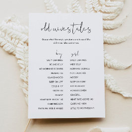 STELLA Gamla fruar Tales Baby Shower Game Card Inbjudningar