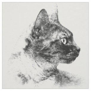 Stella Grått Cat Tyg