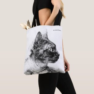 Stella Grått Cat Tygkasse