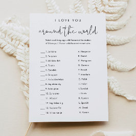 STELLA I Kärlek You Värld runt Möhippa Game Inbjudningar