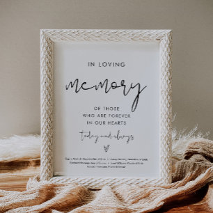 STELLA in Loving Memory Bröllop Sign Poster