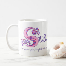 Stella känd menande dekorativ S monogrammugg Kaffemugg