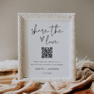 STELLA Kärlek Bröllop-fotokoden QR Poster