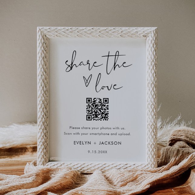 STELLA  Kärlek Bröllop-fotokoden QR Poster (Skapare uppladdad)