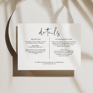 STELLA Minimalistiska Bröllopsdetaljer 6.5x4.25 Tilläggskort